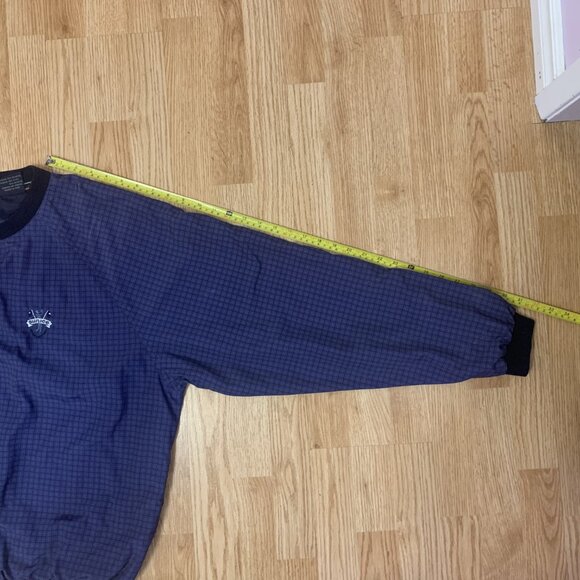 VTG Sunice Golf Pullover Sweater Mens Large Blue Plaid Windbreaker Long Sleeve - Picture 7 of 12